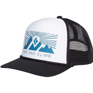 Black Diamond flat bill trucker hat